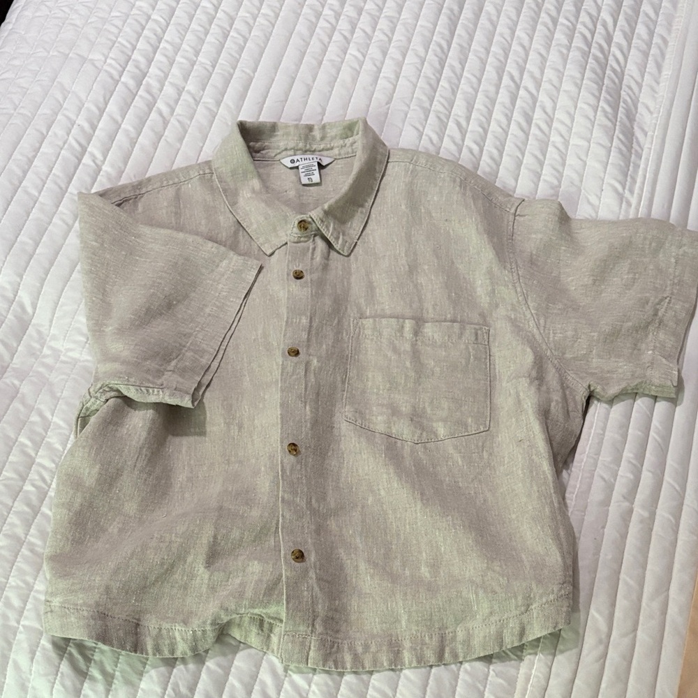 Athleta Linen Blend Shirt